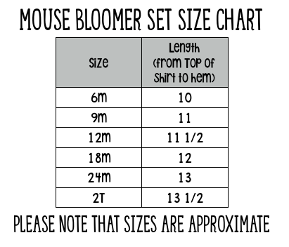 Mouse Bloomer Set