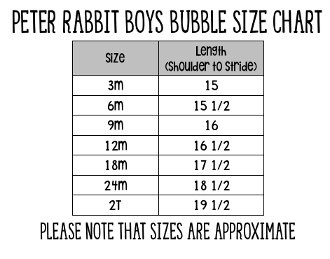 Peter Rabbit Boys Bubble