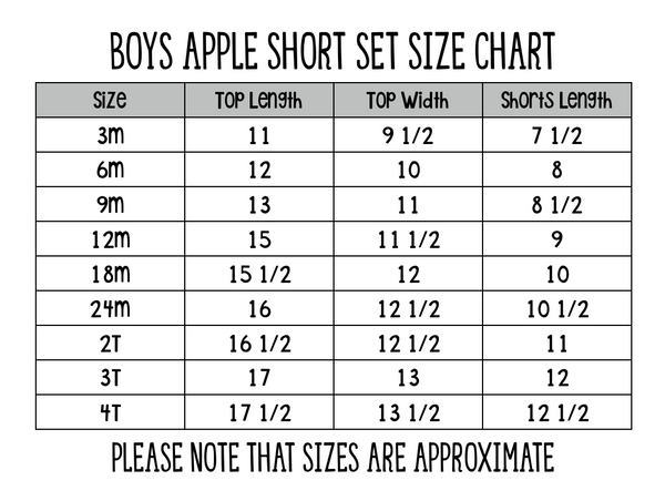 Apple Boys Short Set