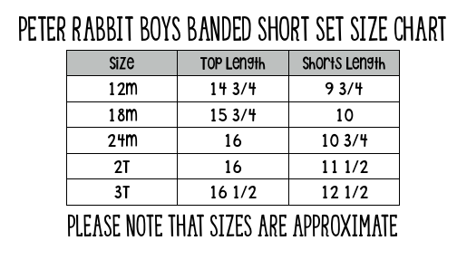 Peter Rabbit Boys Banded Short Set