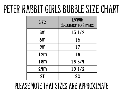 Peter Rabbit Girls Bubble